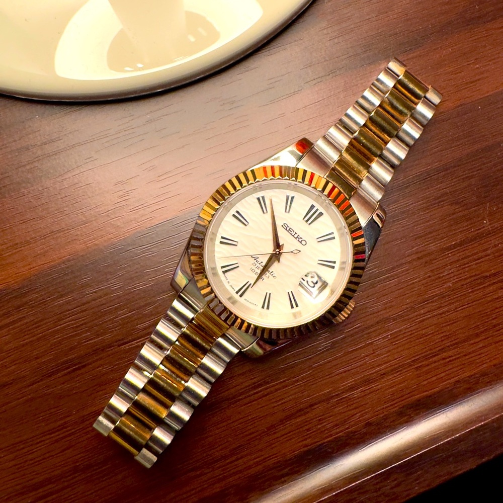 Custom Seiko Mod with Datejust-Inspired Features and Day-Date Bracelet